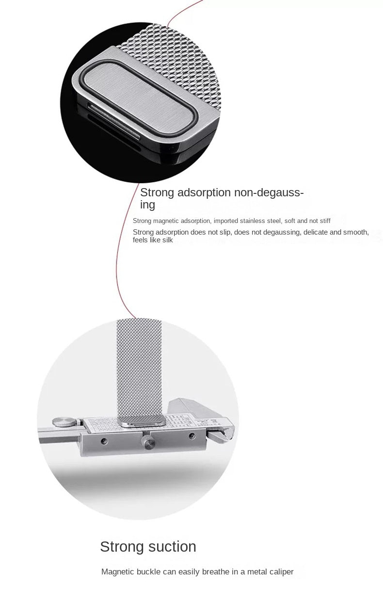 Stainless Steel Milanese Magnetic Watch Strap (18–22mm)