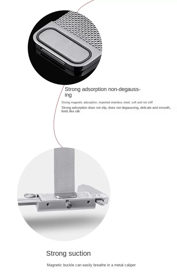 Stainless Steel Milanese Magnetic Watch Strap (18–22mm)