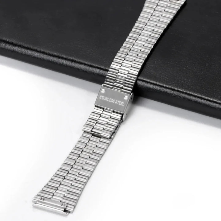 Stainless Steel Watch Strap for CASIO F-91W/A158 Series – 18/20mm Ultra-Thin