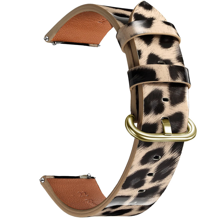 Leopard Print Leather Watch Strap 20/22mm (Quick Release)
