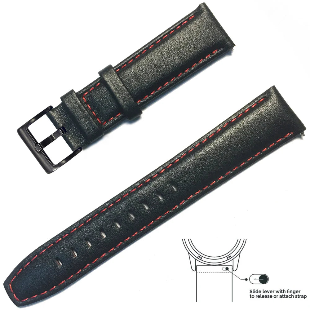 Vintage Genuine Leather Watch Strap 20/22mm