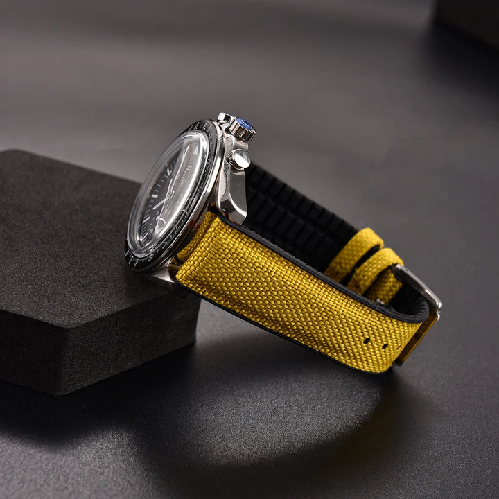 High Quality Rubber Sailcloth Strap 18mm 19mm 20mm 21mm 22mm Canvas Nylon Quick Release WatchBand Perfect Fit Flat End Universal