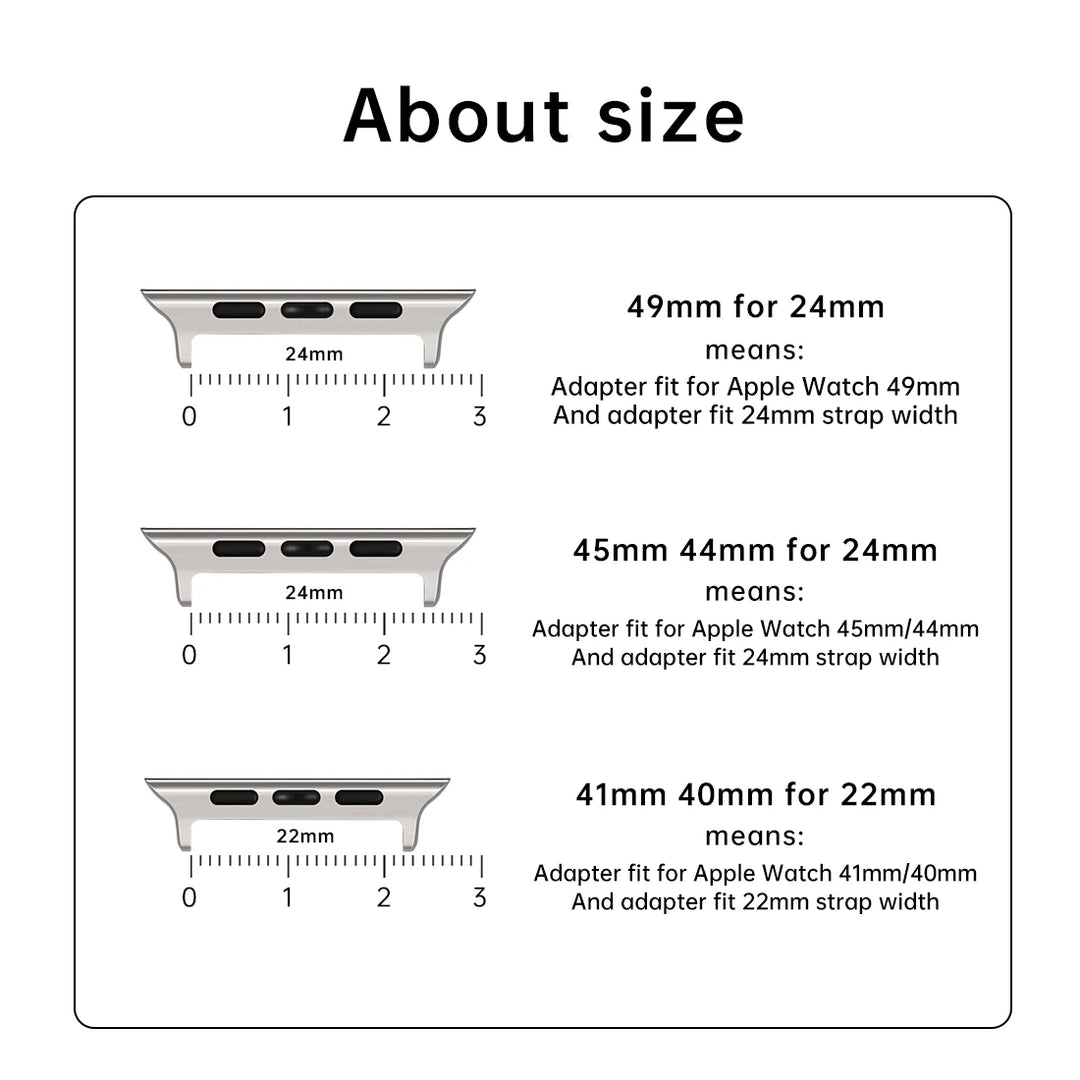2pcs Apple Watch Ultra 49mm Adapter For Apple Watch Strap Series 9 8 7 SE 45mm 44mm 41mm 40mm Band Stainless Steel Connector