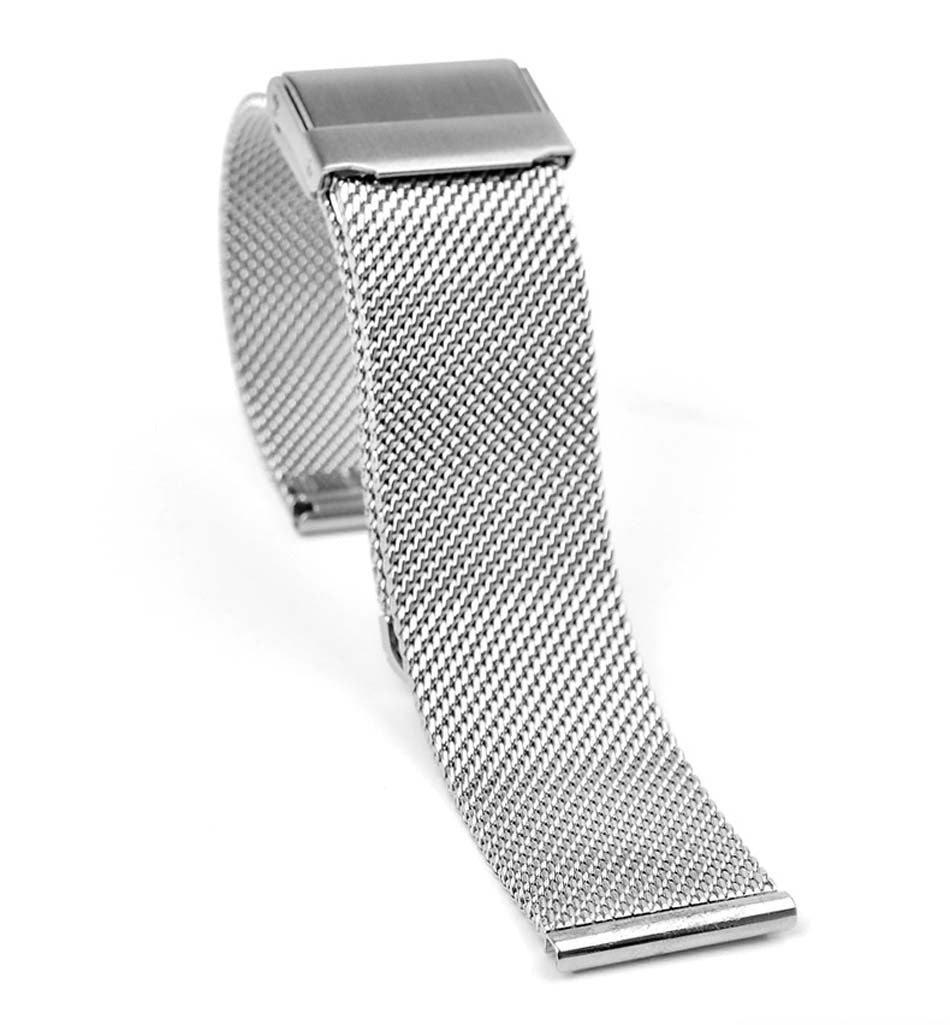 Universal Milanese Stainless Steel Watch Strap (12–24mm)