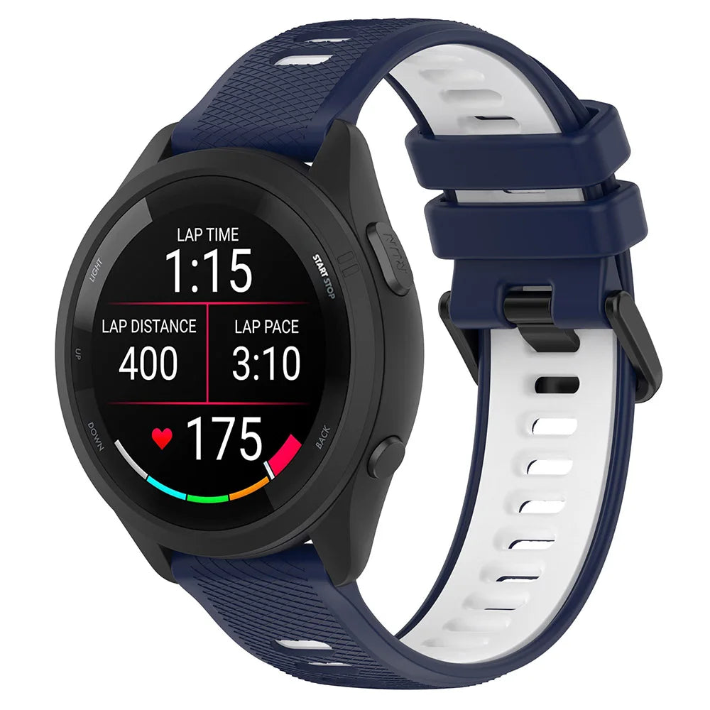 Silicone Strap for Garmin Forerunner 165/245/255/265 & Huawei Watch GT4/GT5 – 18/20/22mm