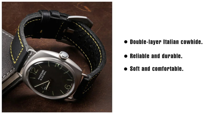 HEMSUT Genuine Leather Watch Band for Panerai (20-26mm)