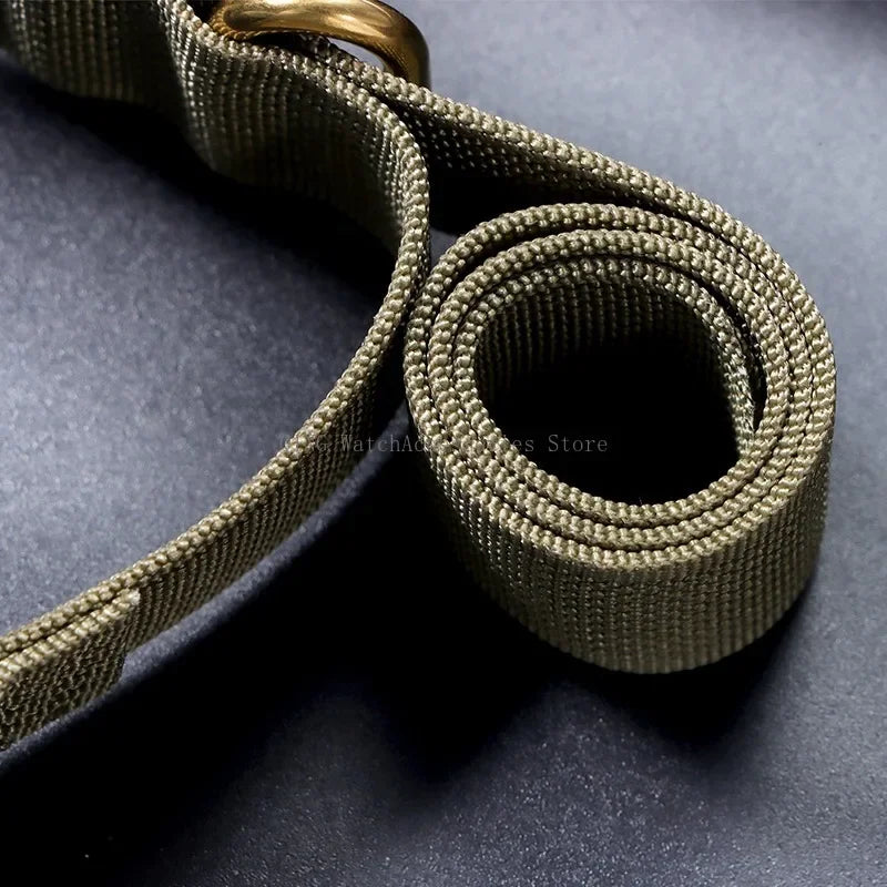 5-Ring Gold Buckle Nylon Watch Band