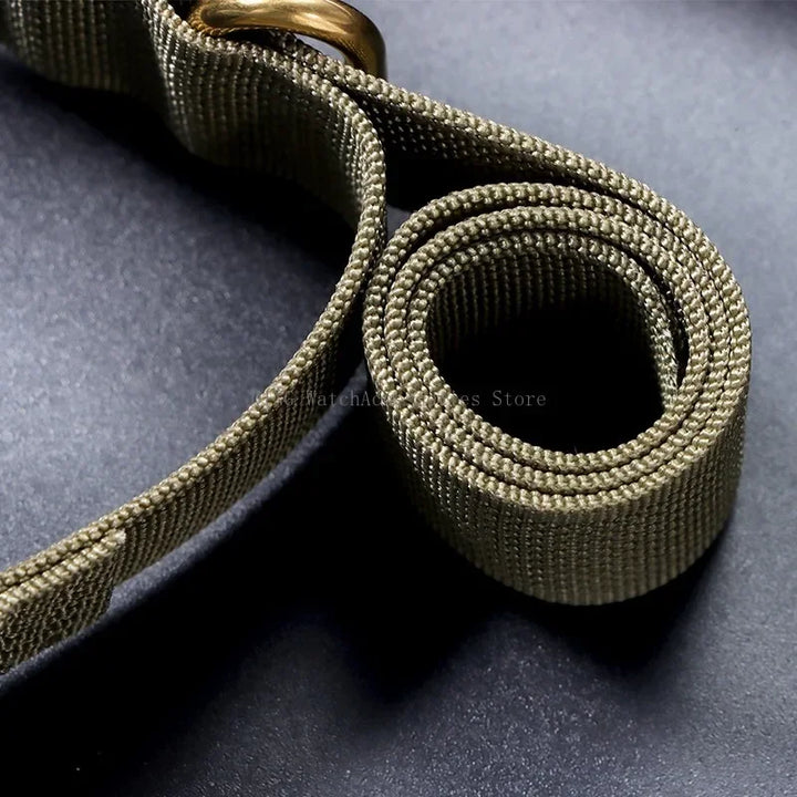 5-Ring Gold Buckle Nylon Watch Band