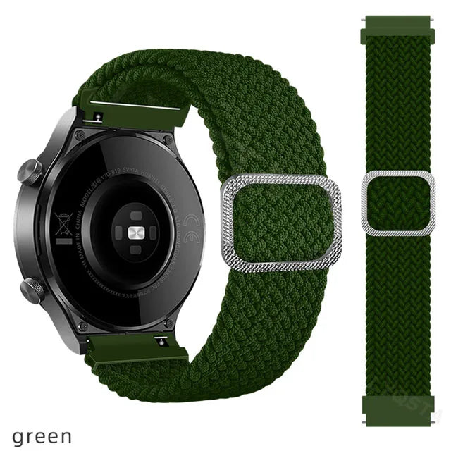 20/22mm Braided Nylon Strap for Realme Watch 2/3 & Amazfit Bip/GTS/GTR