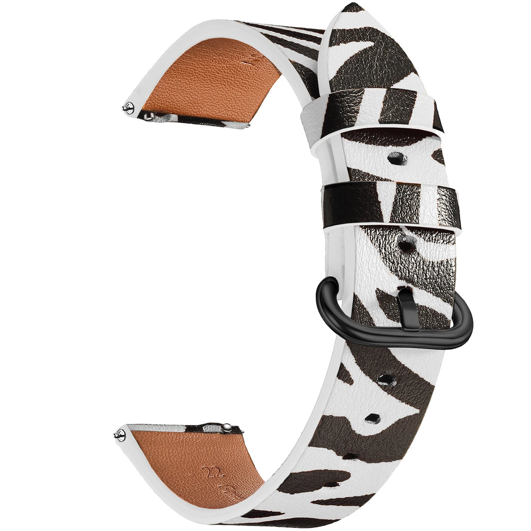 Leopard Print Leather Watch Band 20/22mm (Quick Release)