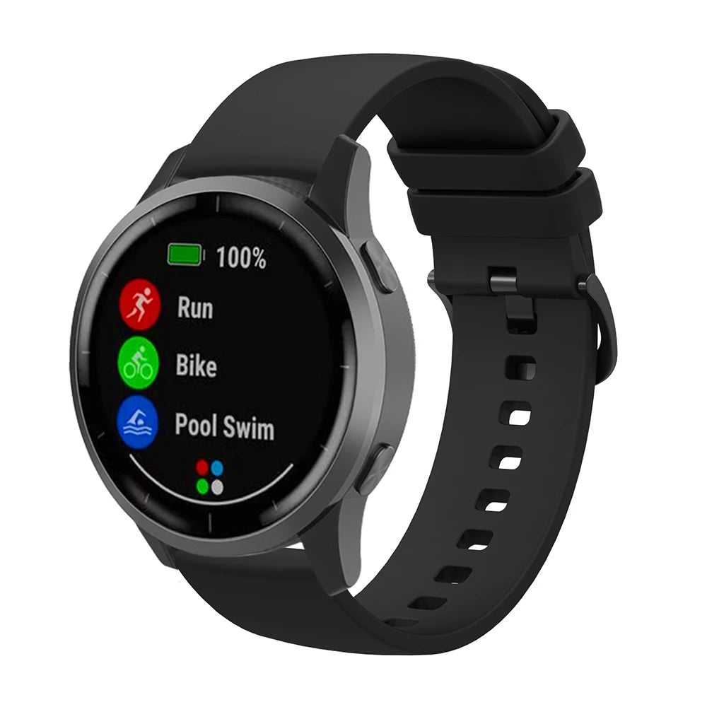 Silicone Watch Strap – 18/20/22mm for Garmin Vivoactive & Huawei GT Series