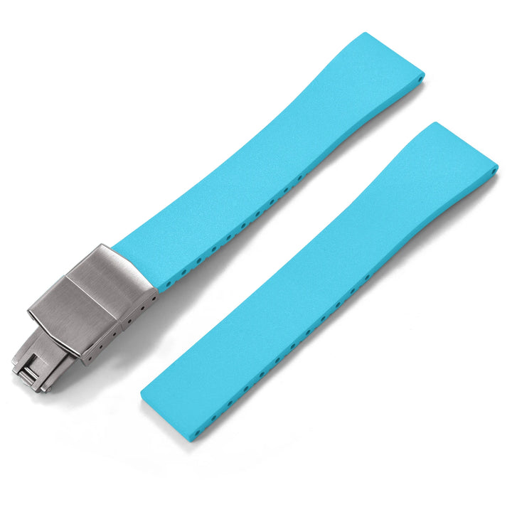 NATOBELT CTS FKM Rubber Watch Band Strap 16mm 18mm 19mm 20mm 21mm 22mm Quick Release Butterfly Cut-to-Size Sweatproof Waterproof