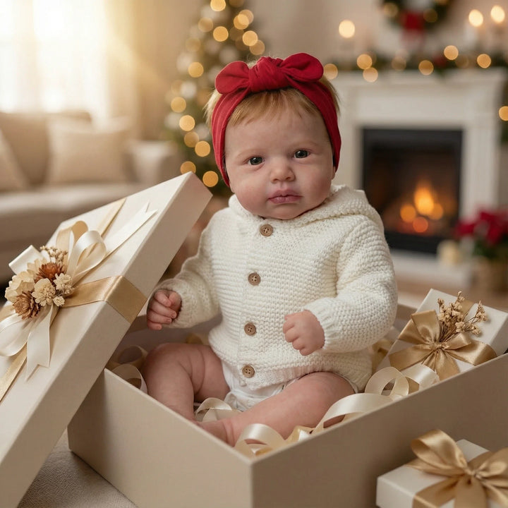 NPK 19inch LouLou Awake Doll with Soft Cloth Body - Detailed Painting Lifelike Real Soft Touch with Hand Rooted Hair