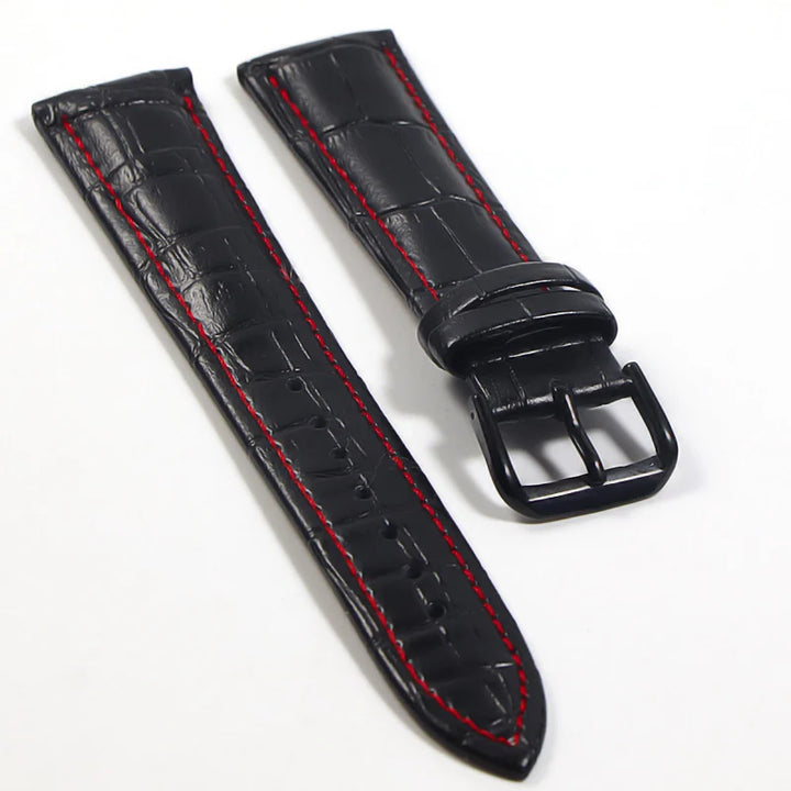 Genuine Leather Watch Strap with Steel Pin Buckle (12-24mm)