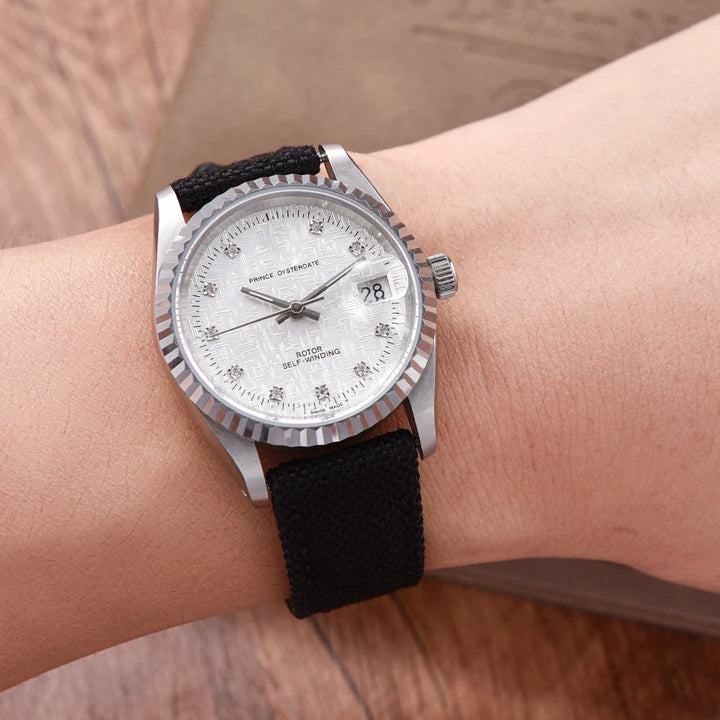 JUELONG Premium Grade Quick Release Watchbands Mixed Leather Nylon Watch Strap 18mm 20mm 22mm For SKX007 SKX009