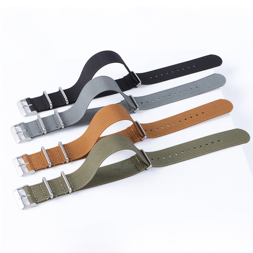 18mm 20mm 22mm High Quality Nylon Strap Military for Rolex Braid Ribbed Sport Bracelet for Samsung Galaxy Watch4/3/5 Watchband