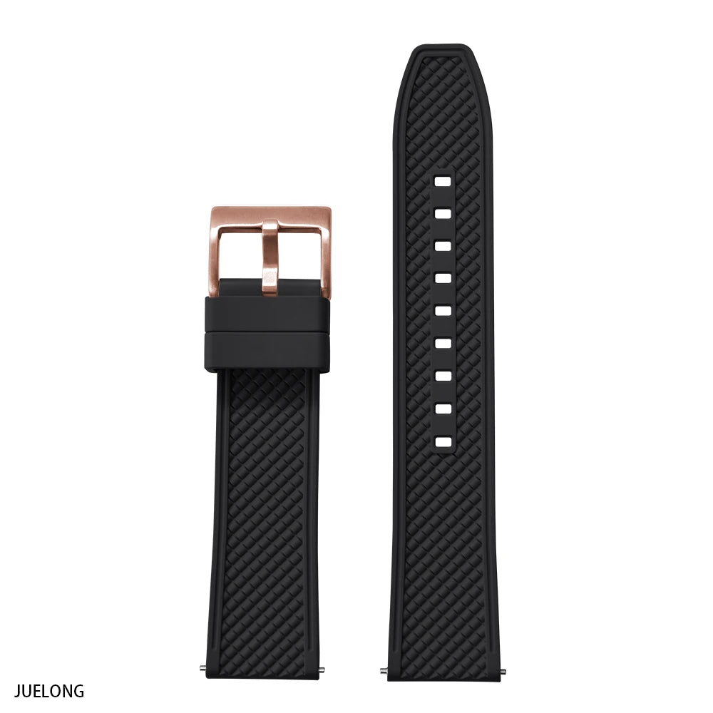 NATOBELT Bullet Shape HAISCH FKM Rubber Watch Strap 18mm 20mm 22mm 24mm Quick Release WatchBand Diving Waterproof Wristband