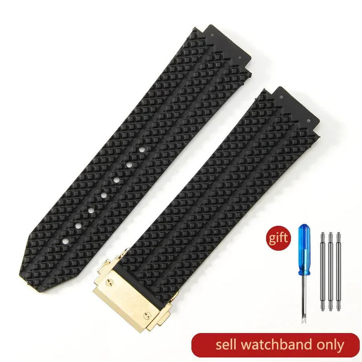 Silicone Rubber Watch Strap for Hublot (26×19mm, 24×17mm)