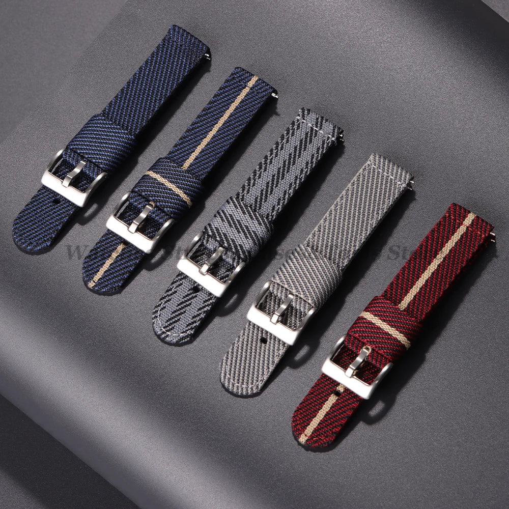 Quick Release Nylon Strap (20–22mm) – Military Style