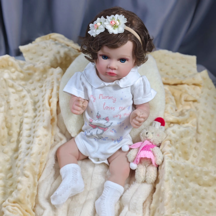 53 cm Tutti Full Body Vinyl Reborn Doll – Waterproof, Lifelike 3D Skin & Visible Veins