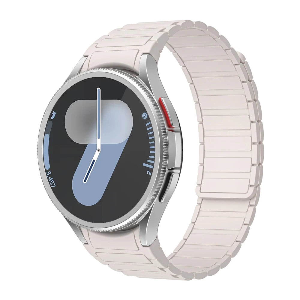 Magnetic Silicone Strap for Samsung Galaxy Watch – 40/44/45mm, No Gaps