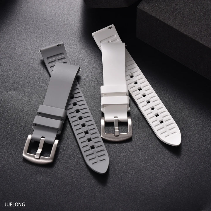 JUELONG New Classic FKM Fluorine Rubber Watch Strap Quick Release 18mm-19-20mm-21-22mm 23-24mm For Each Brand Diving Watch Bands