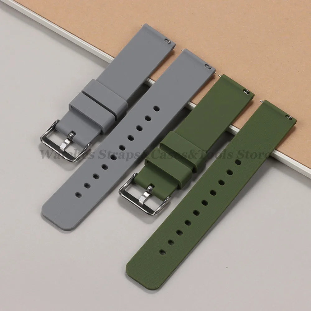 Soft Silicone Quick Release Watch Strap 10–24mm – Universal