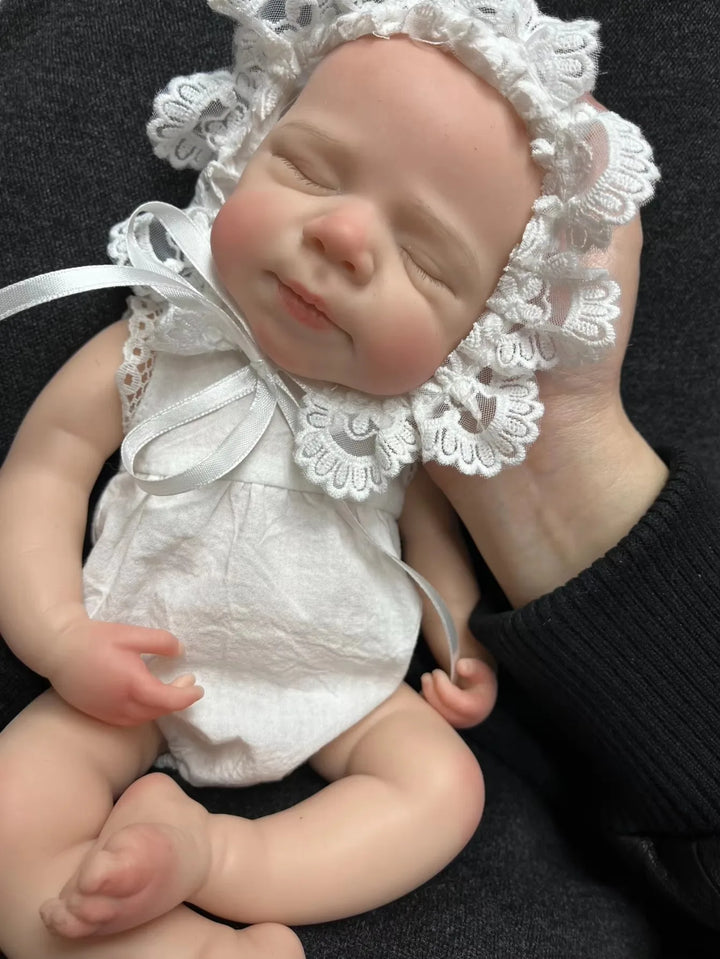 Pascale 13″ Open‑Mouth Silicone Reborn Baby Doll