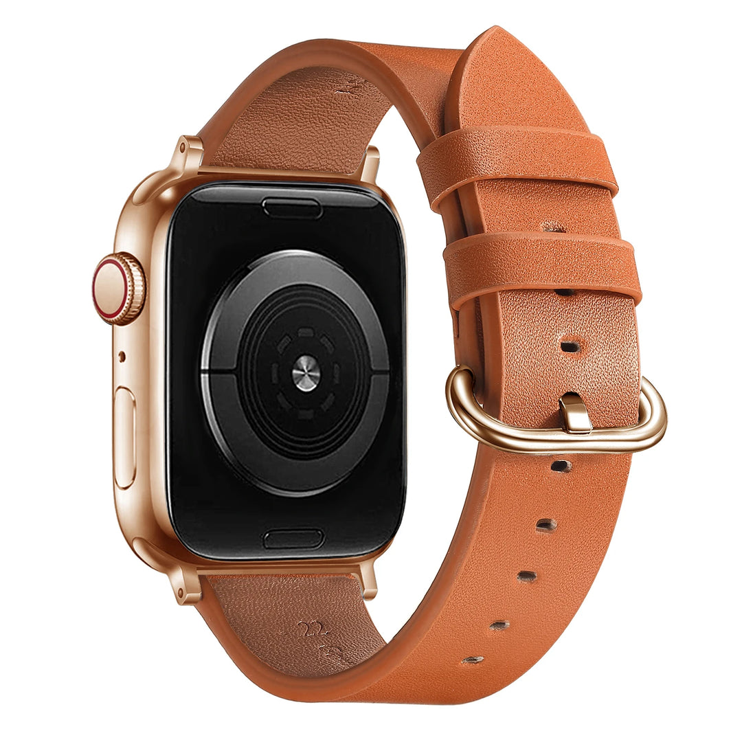 Leopard Leather Apple Watch Band for Women 38–49mm