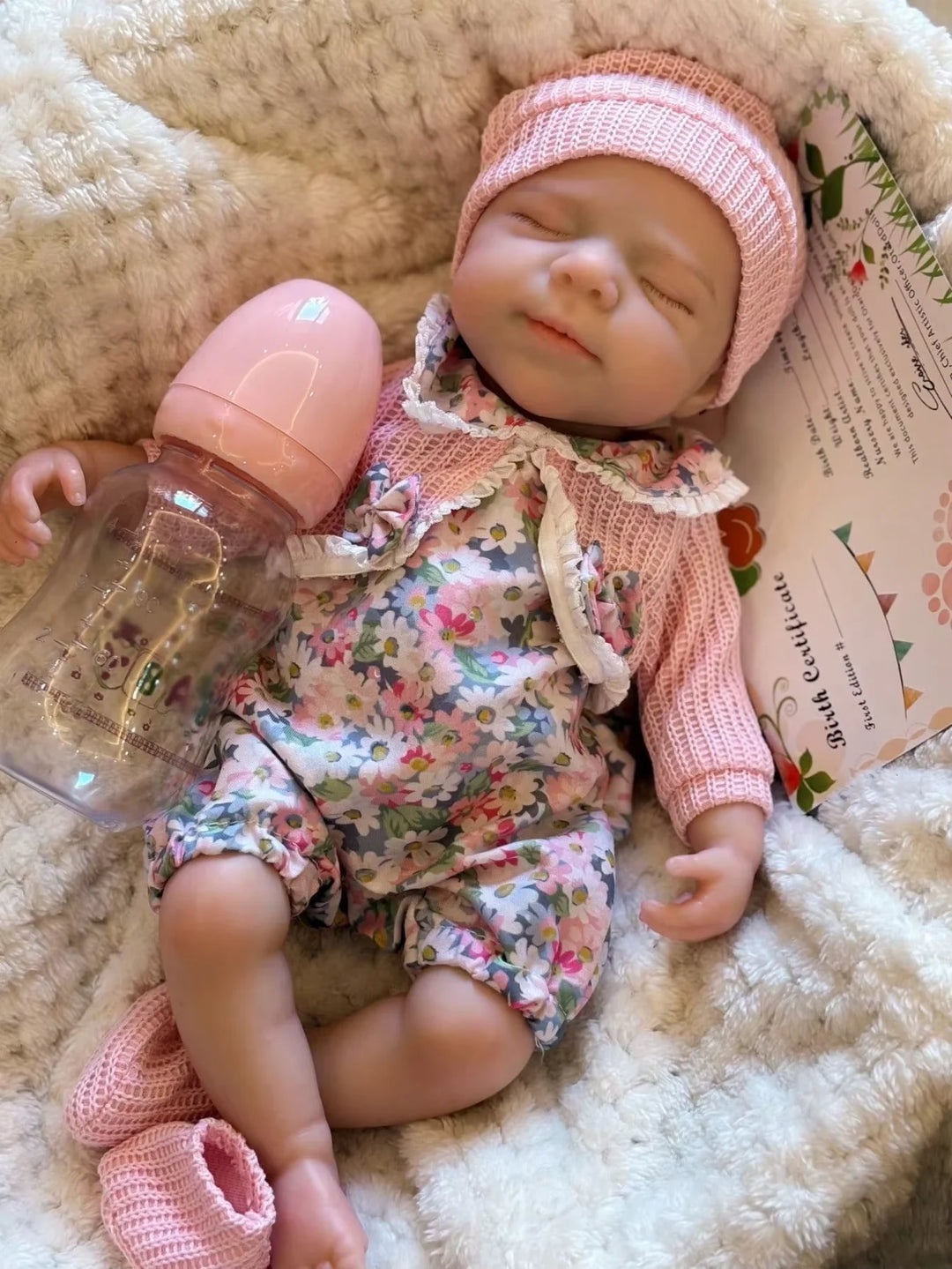 13″ Pascale Silicone Reborn Baby Girl – Open Mouth Realistic Doll