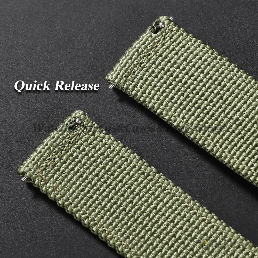 18mm 20mm 22mm 24mm Nylon Canvas Watchband Strap Woven Soft Belt for Omega Bracelet for Men Women Sport Quick Release Wrist Band