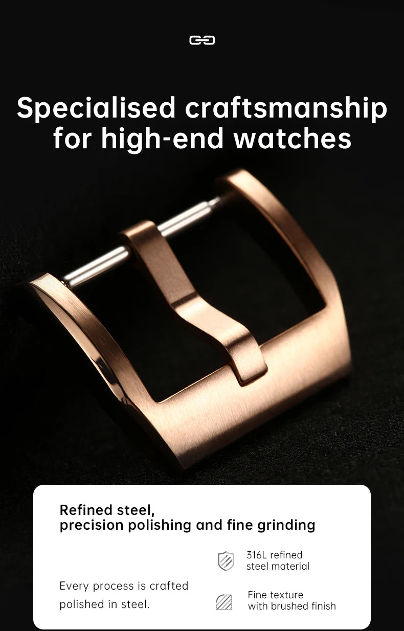 Maikes Rose Gold 316L Stainless Steel Watch Buckle – 18/20/22mm, Clasp for IWC, Omega & Rolex
