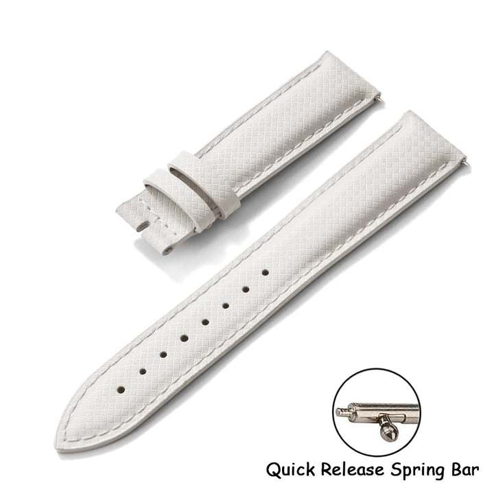 New Design FKM Rubber Sailcloth Strap 18/19/20/22mm Quick Release Leather Watch Band Universal Butterfly Buckle Band For Omega