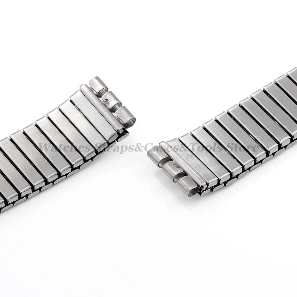 Elastic Metal Stretch Watch Band for Swatch – 17/20mm Stainless Steel