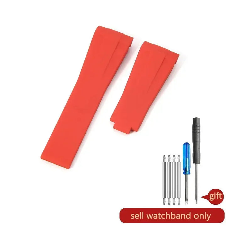 20mm Silicone Rubber Watch Strap for Rolex Models