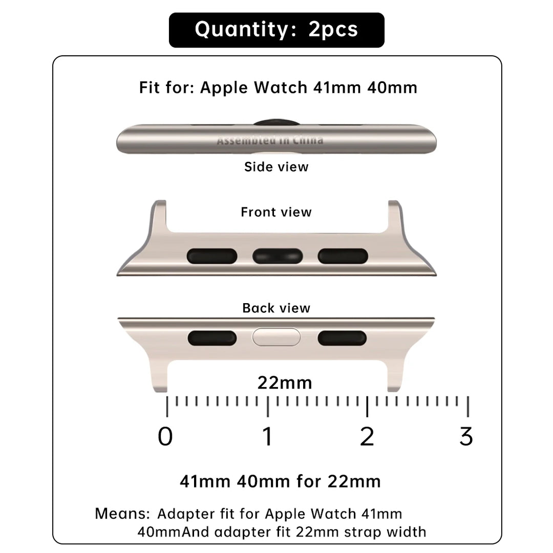 2pcs Apple Watch Ultra 49mm Adapter For Apple Watch Strap Series 9 8 7 SE 45mm 44mm 41mm 40mm Band Stainless Steel Connector