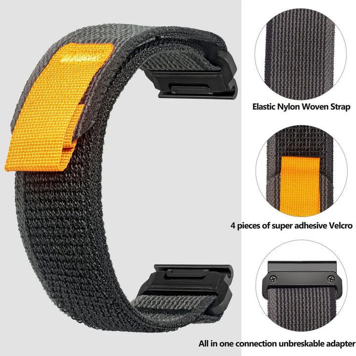 Hemsut Nylon Quickfit Watch Strap – 20–26mm for Garmin