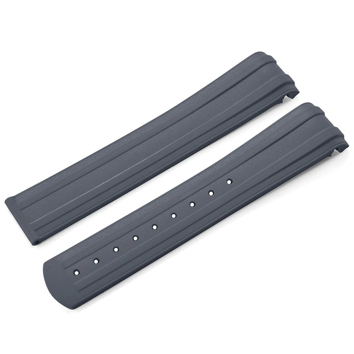 New Design FKM Strap 20mm Fluororubber Curved End For Omega Seamaster 300 PFAS Certification With Original Fold Buckle WatchBand