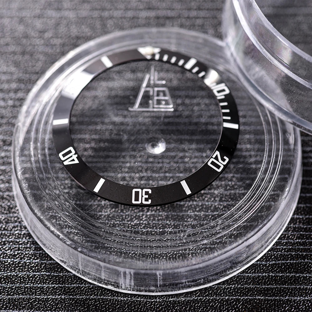 NATOBELT 38mm Ceramic For 40mm SUB Watch Case Alloy Watch Bezel Insert Ring Slope NH35 NH34 GMT Diving Watch Part Accessories