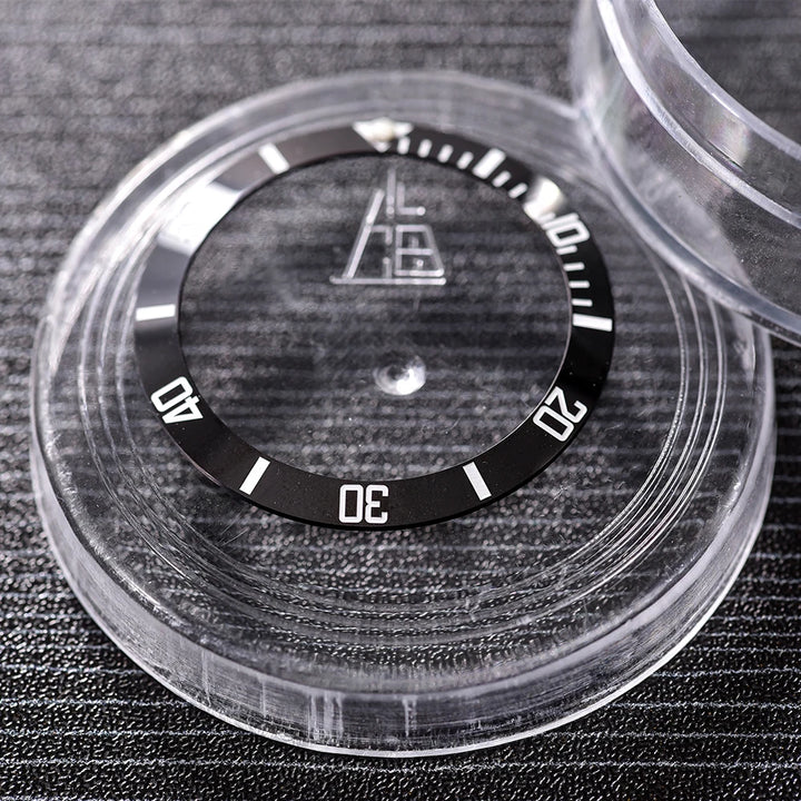 NATOBELT 38mm Ceramic For 40mm SUB Watch Case Alloy Watch Bezel Insert Ring Slope NH35 NH34 GMT Diving Watch Part Accessories