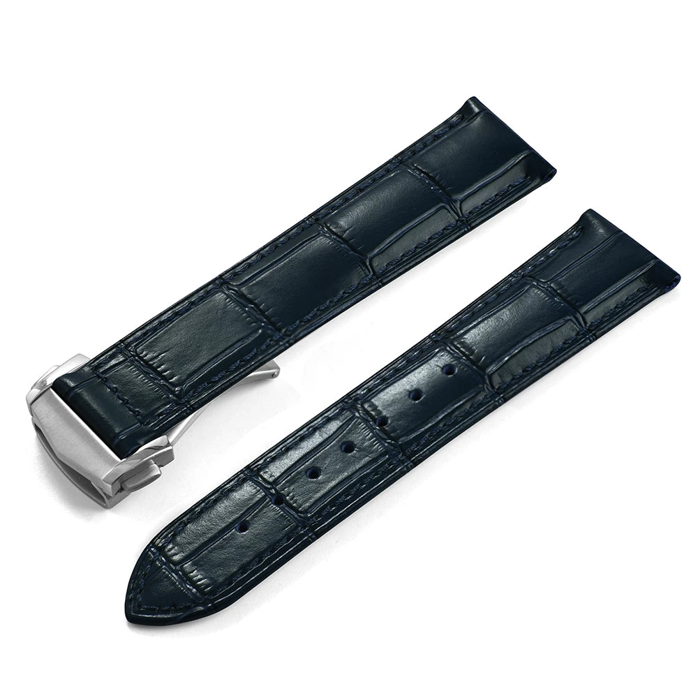 Quick Release Bamboo Pattern Watch Strap (19-22mm) with Folding Buckle