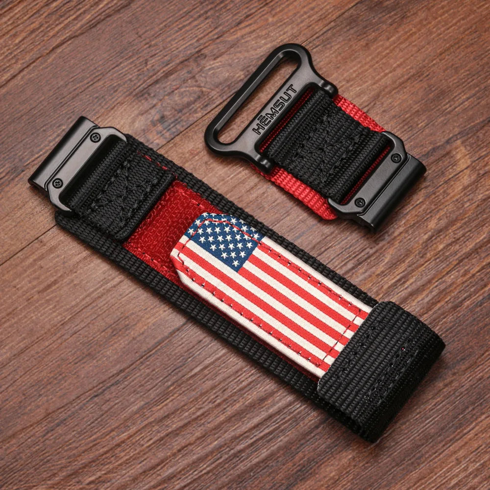 HEMSUT Nylon QuickFit Watch Strap – 20/22/26mm for Garmin Fenix, Tactix, MARQ