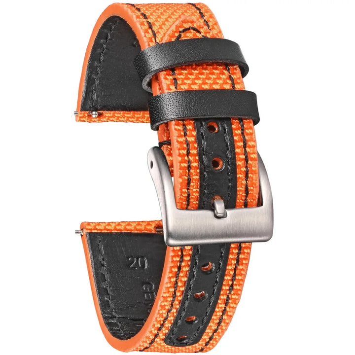 HEMSUT Ballistic Nylon Quick-Release Watch Strap (18-22mm)