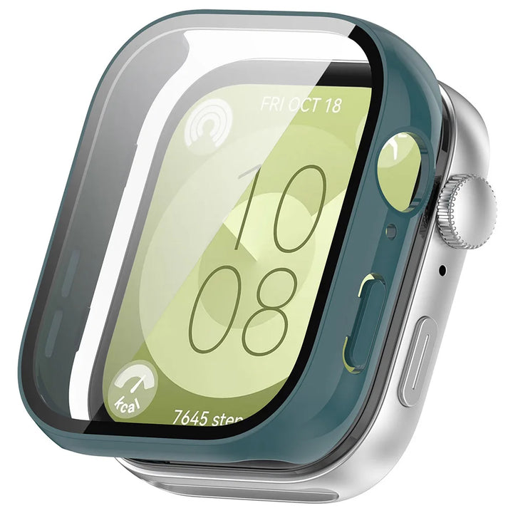 PC+Glass Screen Protector Case for Huawei Watch Fit 3