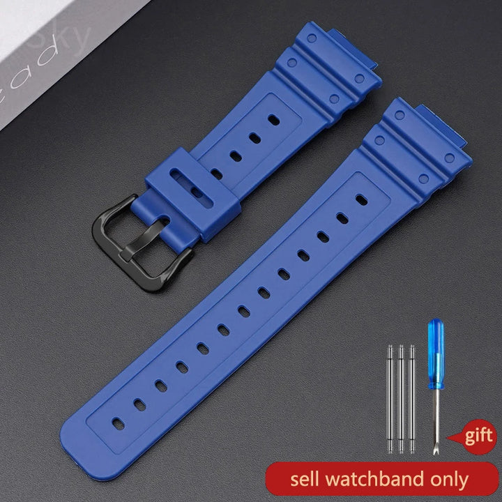 Anti-Allergy Resin Watch Strap with Stainless Steel Buckle for Casio G-Shock DW & GW Serie