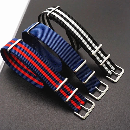 NATOBELT High Quality Nylon Sailcloth Watch Strap 20mm 22mm Military Casual Watchbands Army Watch Strap Replace Accessories
