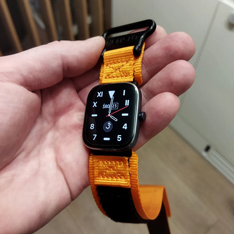 HEMSUT Nylon Military Watch Strap – 20/22mm Quick-Release for Samsung