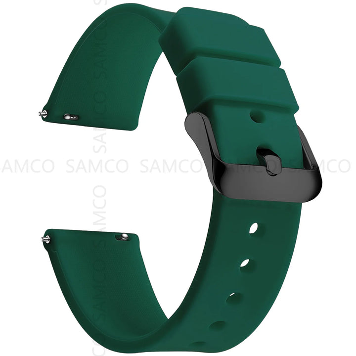 Fashion Silicone Watch Straps – Multiple Colors (14–24mm)
