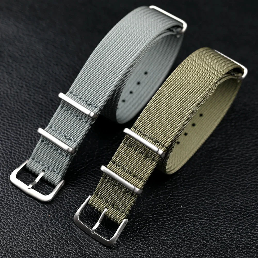 New Ribbed Nylon Watch Band for Omega 20mm 22mm 18mm High Quality Strap for Seiko Military Watchband Army Sport Wrist Bracelet