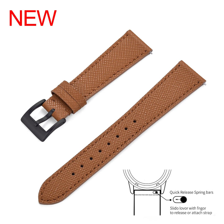 High Quality Quick Release Leather Sailcloth Watch Strap 18mm 19mm 20mm 21mm 22mm 23mm 24mm For Omega X Swatch MoonSwatch